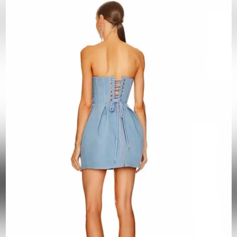 Maraya Denim Diamond Mini Dress - Picture 4 of 4